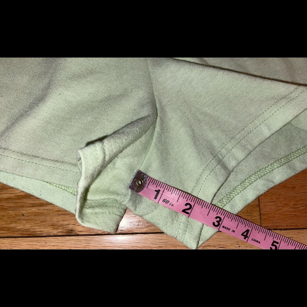 Vintage 90s Soffe Mint Green Blank Cotton Polyester Cheer Gym Shorts XS - Picture 6 of 7